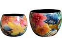 CHALET Blumentopf Fresia, 9 x 9 x 7 cm, 2er-Set