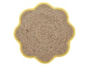 Zeller Present Tischset Blumen-Geflecht Seegras ø 38 cm, Weiss