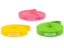 KOOR Fitnessband 3er-Set, mittel bis extra stark