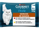 Purina Gourmet Nassfutter Perle Genuss in Sauce Lachs Thunfisch 4 x 85 g