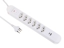 FURBER.power Steckdosenleiste Tuttovario 3 x T13, 1 x USB C, 1 x USB A