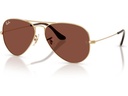 Ray-Ban Sonnenbrille Aviator Large Metal Black, Pilot Grau-Grün