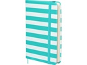 Kolma Notizbuch A6 Stripy, Kariert, Lemon/Weiss