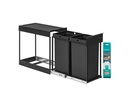 Songmics Mülltrennsystem 30 l, Schwarz