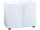 VCM Waschbeckenunterschrank Flandu II 60 x 51 cm, Weiss/Schwarz