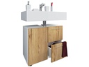 VCM Waschbeckenunterschrank Flandu 61 x 51 cm, Weiss/Honig-Eiche