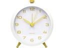 KARLSSON Wecker Button Retro Weiss mit Retro-Grün