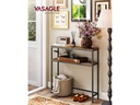 VASAGLE Konsolentisch 80 x 80 cm, Schwarz/Braun