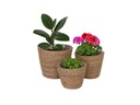 relaxdays Blumentopf 3er Set Beige