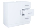 VCM Waschbeckenunterschrank Zalo XL 63 x 56 cm, Weiss/Schwarz