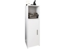 VCM Badezimmerregal Zalo L 30 x 95 cm, Weiss/Schwarz