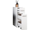VCM Badezimmerregal Zalo 20 x 61 cm, Weiss/Schwarz