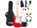 MAX E-Gitarre GigKit Junior 1/4 für Kinder 3 bis 7 Jahre Blau