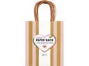 Folia Paper Bags M 8 Stück,18 x 8 x 21 cm, 4 Motive sortiert