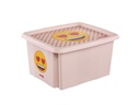 keeeper Karolina Aufbewahrungsbox Kunststoff 30 l Rosa Emoji Hearts