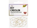 Folia DIY Creolen 12 Stück, 2 cm und 3 cm, silber