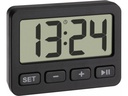 TFA Dostmann Digitalwecker mit Timer Schwarz