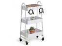 relaxdays Rollregal 44 x 80 x 32 cm, Schwarz