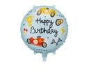 Partydeco Folienballon Scheibe Brontosaurus 35 x 35 cm