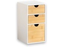 Kesper Organizer Holz Bambus Grau Braun 14 x 16 x 27 cm